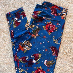 NWOT LuLaRoe Stunning Old-School American Traditional Tattoo Leggings